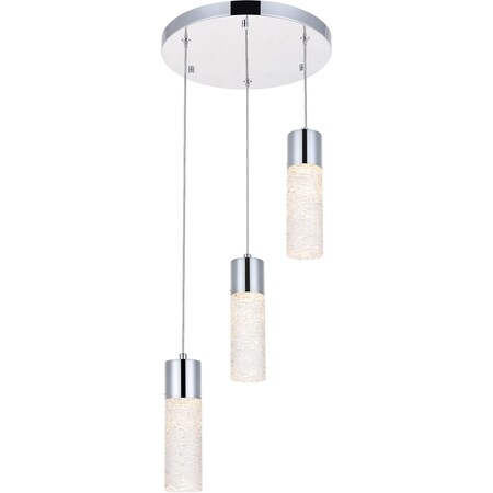 Constellation 3 Light Chrome Led Pendant